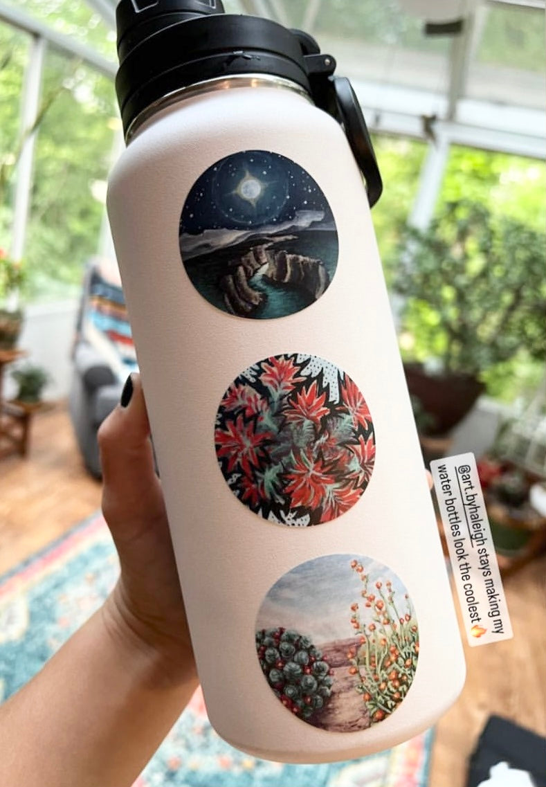 “Full moon and the Virgin River” Sticker
