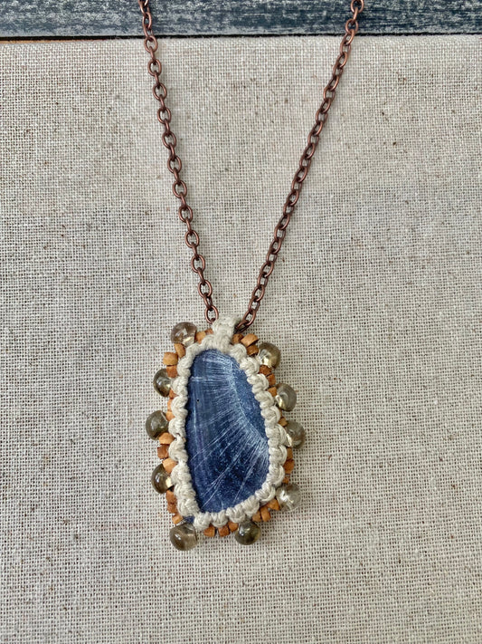 Seashell Necklace with hand etched sun rays
