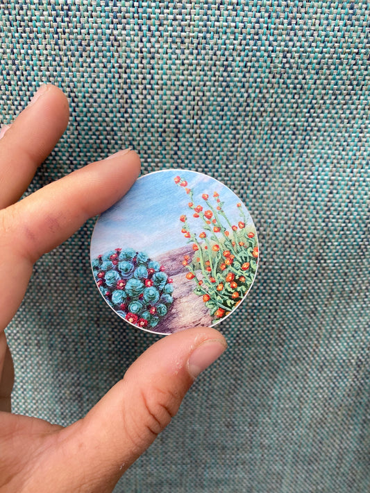 “Pin Cushions and Globe Mallows” Sticker